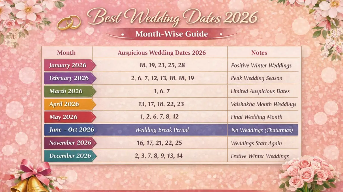 Best Marriage Dates 2026